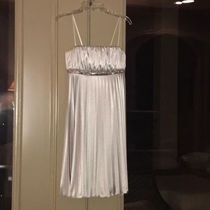 Classy silver cocktail dress!